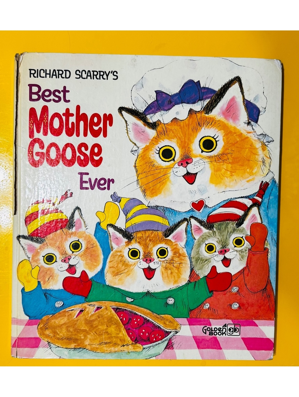 Richard Scarrys Best Mother Goose Ever Vintage Hardcover Golden Book Taped